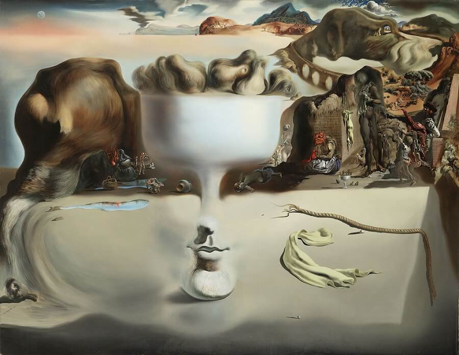 Apparition of Face and Fruit Dish on a Beach